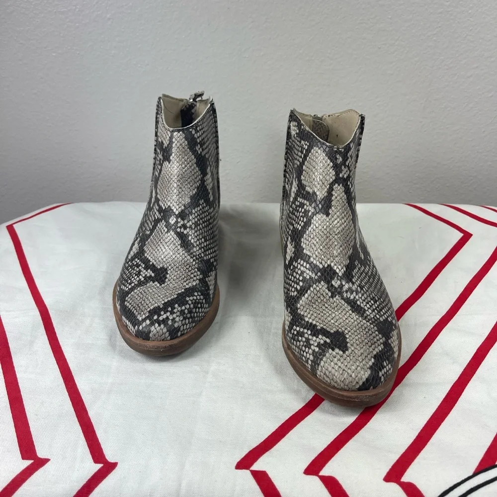 Dolce Vita Tavin Vegan Faux Leather Snake Booties 6.5